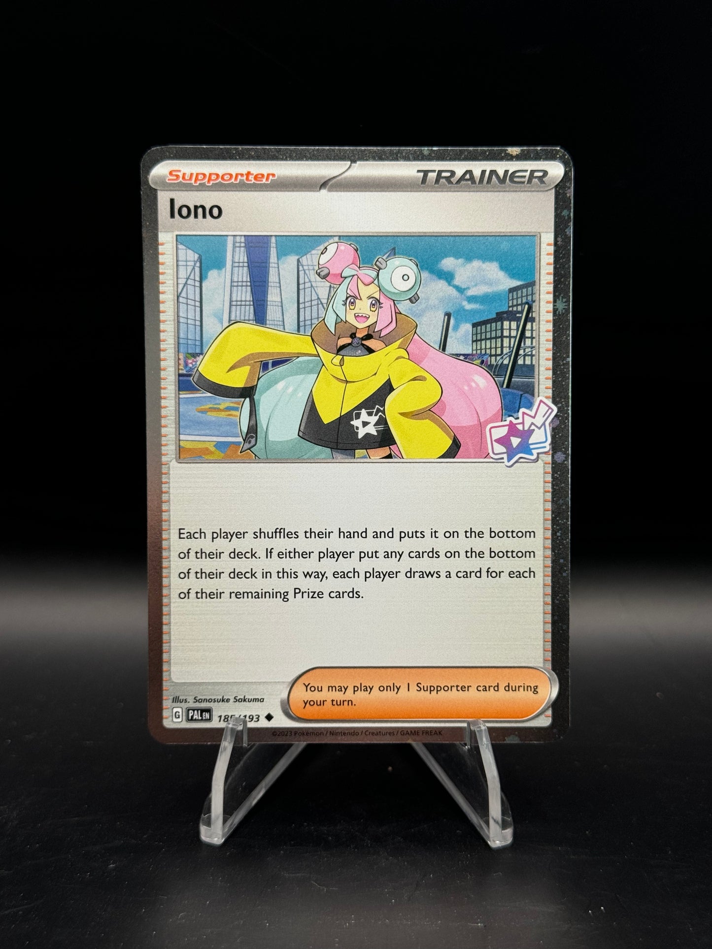 Pokemon Iono 185/193 (Cosmo Holo Promo)